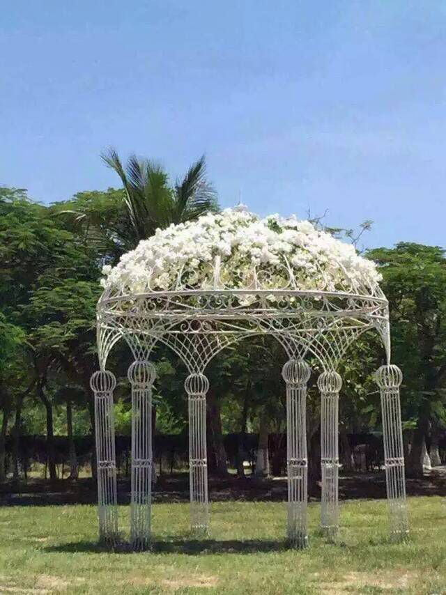 鐵藝羅馬柱花亭